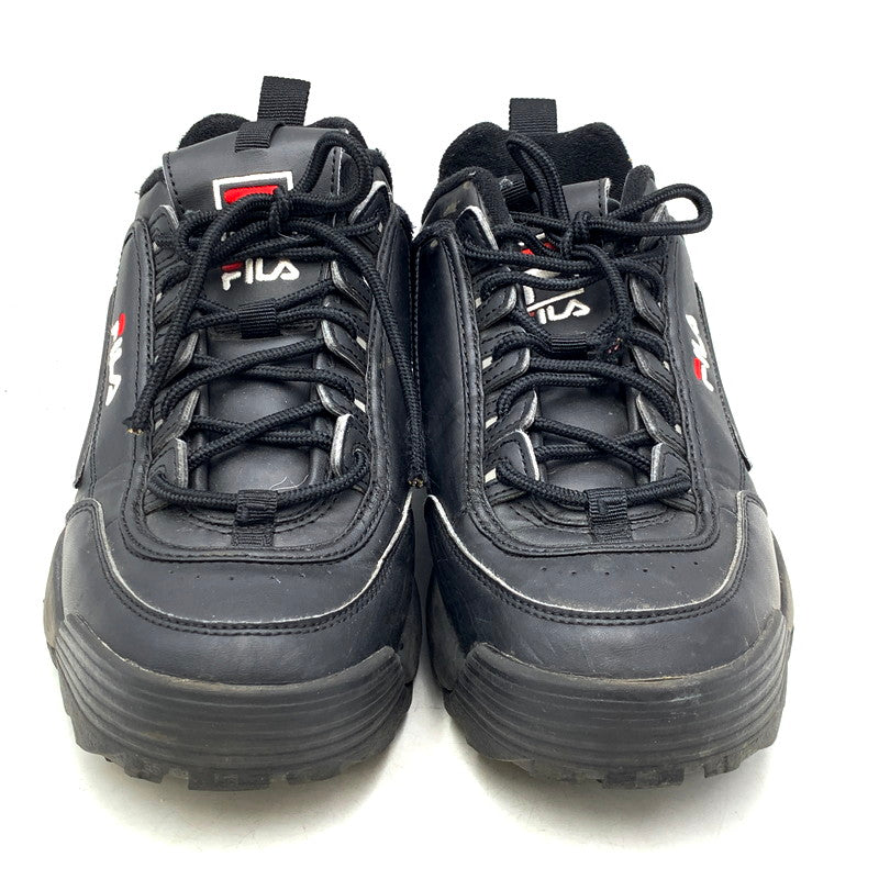 【中古品】【メンズ/レディース】 FILA フィラ DISRUPTOR 2  F0540 0025 ディスラプター2 スニーカー シューズ 靴 163-241002-as-36-izu サイズ：26cm カラー：ブラック 万代Net店