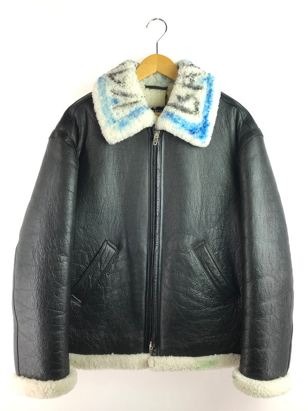 【中古品】【メンズ】 BALENCIAGA バレンシアガ 18AW GRAFFITI SHEARLING JACKET 534872 グラフィティ シアリング ジャケット アウター 141-251122-rt-01-tag サイズ：44 カラー：ブラック 万代Net店