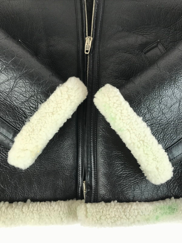 【中古品】【メンズ】 BALENCIAGA バレンシアガ 18AW GRAFFITI SHEARLING JACKET 534872 グラフィティ シアリング ジャケット アウター 141-251122-rt-01-tag サイズ：44 カラー：ブラック 万代Net店