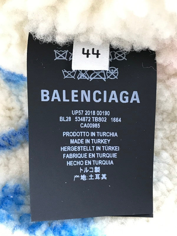 【中古品】【メンズ】 BALENCIAGA バレンシアガ 18AW GRAFFITI SHEARLING JACKET 534872 グラフィティ シアリング ジャケット アウター 141-251122-rt-01-tag サイズ：44 カラー：ブラック 万代Net店