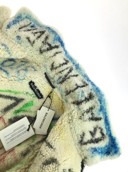 【中古品】【メンズ】 BALENCIAGA バレンシアガ 18AW GRAFFITI SHEARLING JACKET 534872 グラフィティ シアリング ジャケット アウター 141-251122-rt-01-tag サイズ：44 カラー：ブラック 万代Net店
