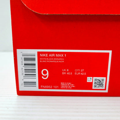 【中古美品】【メンズ】 NIKE ナイキ AIR MAX 1 FN6952-101 エアマックス 1 スニーカー シューズ 靴 160-241003-ay-10-izu サイズ：27cm カラー：WHITE/BLACK-MONARCH 万代Net店