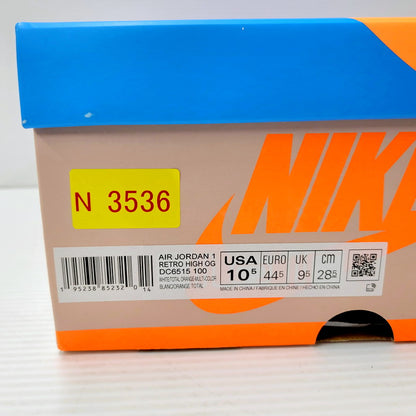 【中古美品】【メンズ】 NIKE ナイキ AIR JORDAN 1 RETRO HIGH OG DC6515-100 エア ジョーダン 1 レトロ ハイ OG スニーカー シューズ 靴 160-241006-as-25-izu サイズ：28.5cm カラー：WHITE/TOTAL ORANGE-MULTI COLOR 万代Net店