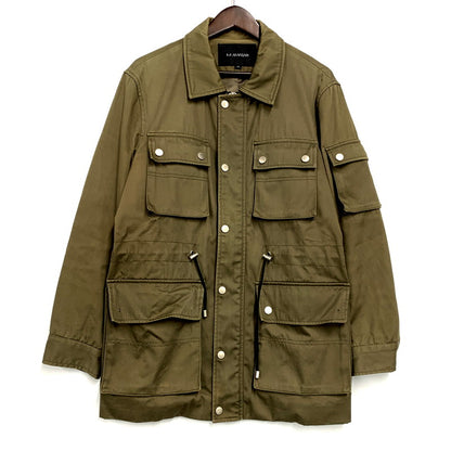 【中古品】【メンズ】  MAMAGARI ママガリ MILITARY JACKET 韓国製 ミリタリージャケット アウター 長袖 147-241009-ma-04-izu サイズ：46 カラー：グリーン系 万代Net店