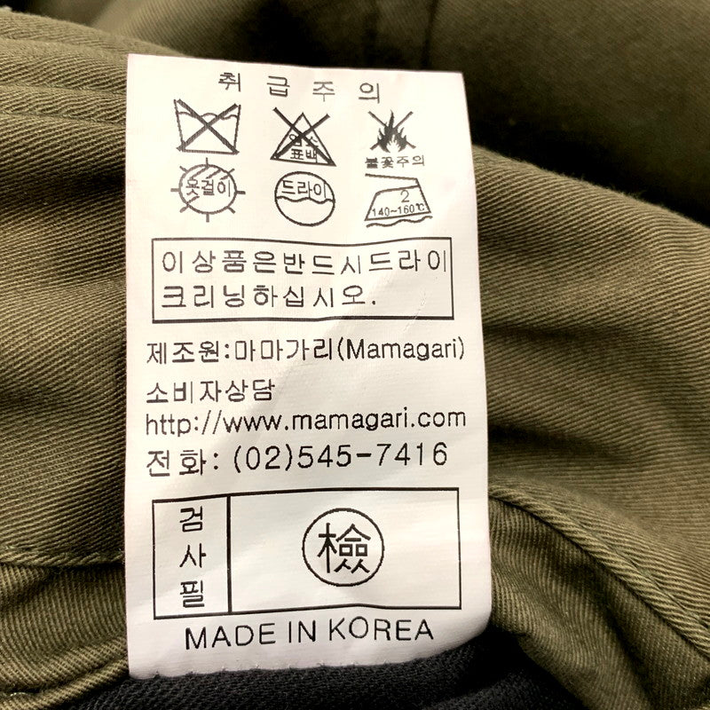 【中古品】【メンズ】 MAMAGARI ママガリ MILITARY JACKET 韓国製 ミリタリージャケット アウター 長袖 147-241009-ma-04-izu サイズ：46 カラー：グリーン系 万代Net店