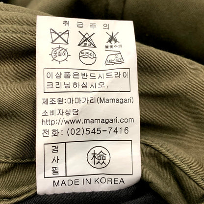 【中古品】【メンズ】 MAMAGARI ママガリ MILITARY JACKET 韓国製 ミリタリージャケット アウター 長袖 147-241009-ma-04-izu サイズ：46 カラー：グリーン系 万代Net店