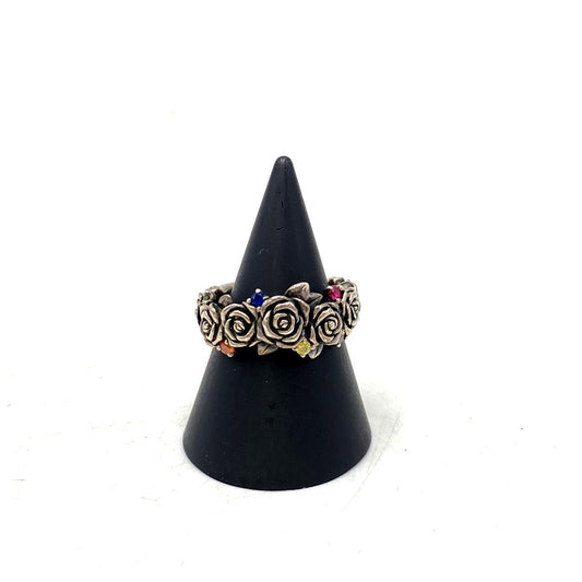 【中古品】【メンズ/レディース】 Justin Davis ジャスティンデイビス ROSARIUM RING 925 ロザリウムリング 指輪 アクセサリー 192-241007-as-07-izu サイズ：約11号 カラー：シルバー 万代Net店