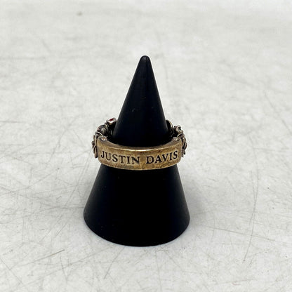 【中古品】【メンズ/レディース】 Justin Davis ジャスティンデイビス ROSARIUM RING 925 ロザリウムリング 指輪 アクセサリー 192-241007-as-07-izu サイズ：約11号 カラー：シルバー 万代Net店