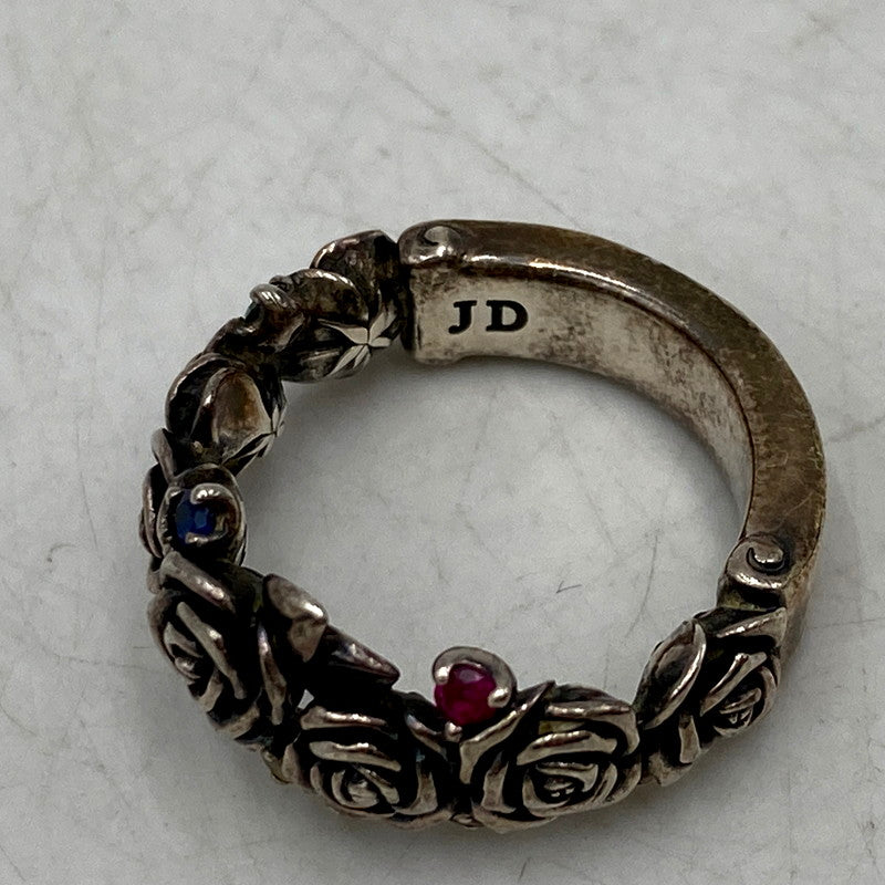 【中古品】【メンズ/レディース】 Justin Davis ジャスティンデイビス ROSARIUM RING 925 ロザリウムリング 指輪 アクセサリー 192-241007-as-07-izu サイズ：約11号 カラー：シルバー 万代Net店