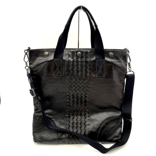 【中古品】【メンズ/レディース】 BOTTEGAVENETA ボッテガヴェネタ 2WAY BAG 273312 イントレチャート バッグ カバン 鞄 180-241007-as-08-izu カラー：ブラック系 万代Net店
