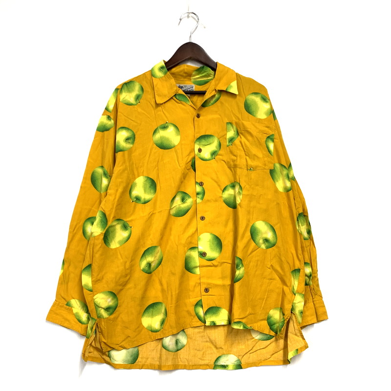 【中古品】【メンズ】 SCRATCH COMPANY スクラッチ カンパニー 90S LS APPLE DESIGN SHIRT ロングスリーブ アップル デザイン シャツ 長袖 トップス 146-241007-mm-02-izu サイズ：下記参照 カラー：オレンジ系 万代Net店