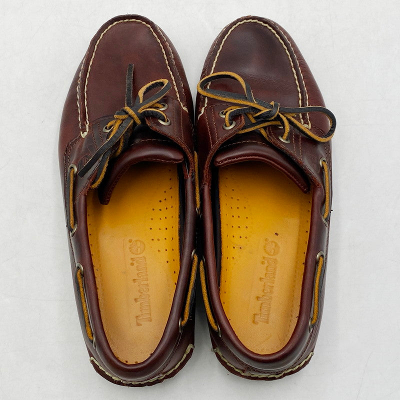 【中古品】【メンズ】 Timberland ティンバーランド 25077 2EYE BOAT SHOES ツーアイボートシューズ 靴 革靴 シューズ 165-241008-ma-11-izu サイズ：27.0cm カラー：ブラウン系 万代Net店