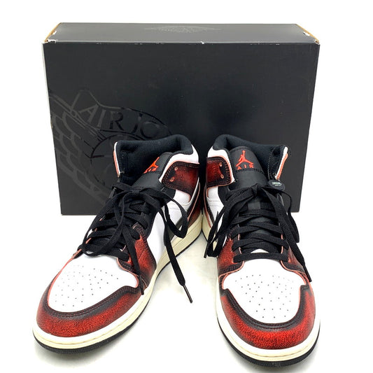 【中古美品】【メンズ】 NIKE ナイキ AIR JORDAN 1 MID SE DV9565-006 エア ジョーダン 1 ミッド SE スニーカー シューズ 靴 160-241011-as-07-izu サイズ：28.5cm カラー：BLACK/INFRARED 23-WHITE-SAIL 万代Net店