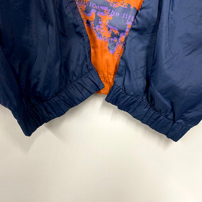 【中古品】【メンズ】 NIKE ナイキ 90S NYLON ANORAK JACKET ナイロンアノラックジャケット 銀タグ ロゴ 刺繍 アウター 146-241010-ay-07-izu サイズ：L カラー：ネイビー 万代Net店