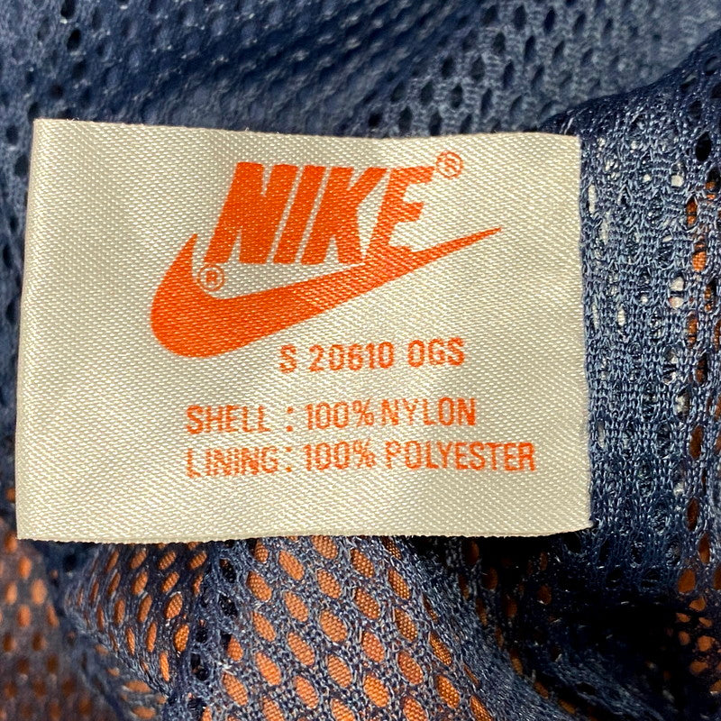 【中古品】【メンズ】 NIKE ナイキ 90S NYLON ANORAK JACKET ナイロンアノラックジャケット 銀タグ ロゴ 刺繍 アウター 146-241010-ay-07-izu サイズ：L カラー：ネイビー 万代Net店