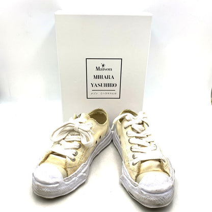 【現状渡し品】【メンズ】  MAISON MIHARA YASUHIRO ORIGINAL SOLE TOE CAP SNEAKER LOW CANVAS A05FW702 メゾンミハラヤスヒロ オリジナル ソール キャンバス ローカット スニーカー シューズ 靴 162-241011-as-08-izu サイズ：42(26.5cm) カラー：ホワイト系 万代Net店