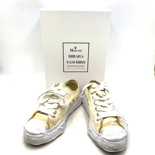 【現状渡し品】【メンズ】  MAISON MIHARA YASUHIRO ORIGINAL SOLE TOE CAP SNEAKER LOW CANVAS A05FW702 メゾンミハラヤスヒロ オリジナル ソール キャンバス ローカット スニーカー シューズ 靴 162-241011-as-08-izu サイズ：42(26.5cm) カラー：ホワイト系 万代Net店