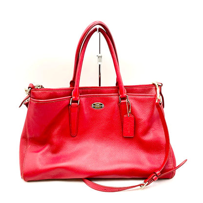 【中古品】【レディース】 COACH コーチ 2WAY BAG F35185 ハンドバッグ ショルダーバッグ カバン 鞄 180-241011-as-34-izu カラー：レッド 万代Net店