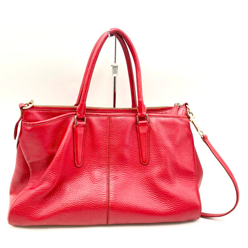 【中古品】【レディース】 COACH コーチ 2WAY BAG F35185 ハンドバッグ ショルダーバッグ カバン 鞄 180-241011-as-34-izu カラー：レッド 万代Net店