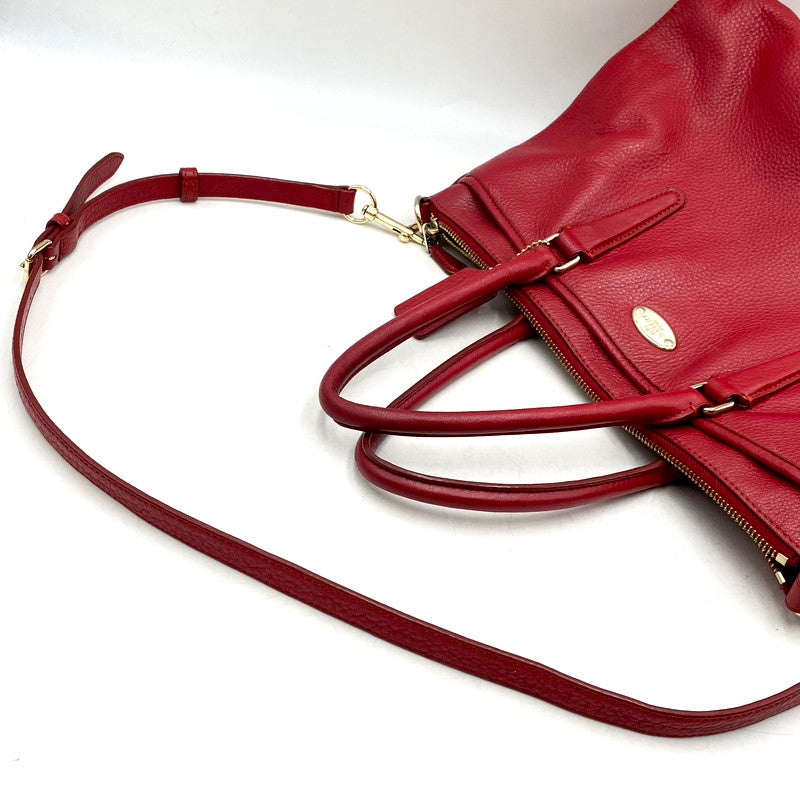 【中古品】【レディース】 COACH コーチ 2WAY BAG F35185 ハンドバッグ ショルダーバッグ カバン 鞄 180-241011-as-34-izu カラー：レッド 万代Net店