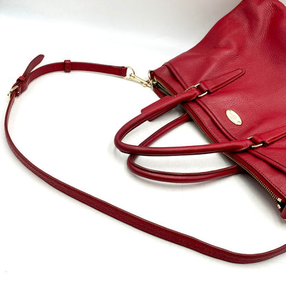 【中古品】【レディース】 COACH コーチ 2WAY BAG F35185 ハンドバッグ ショルダーバッグ カバン 鞄 180-241011-as-34-izu カラー：レッド 万代Net店
