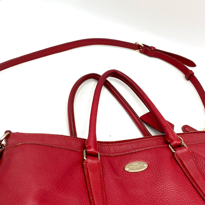 【中古品】【レディース】 COACH コーチ 2WAY BAG F35185 ハンドバッグ ショルダーバッグ カバン 鞄 180-241011-as-34-izu カラー：レッド 万代Net店