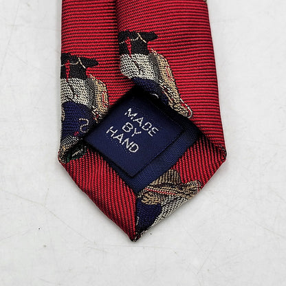 【中古品】【メンズ】 RALPH LAUREN ラルフローレン POLO BEAR NECKTIE ポロ ベア ネクタイ スーツ用 服飾雑貨 小物 208-241013-mm-06-izu カラー：レッド 赤 万代Net店