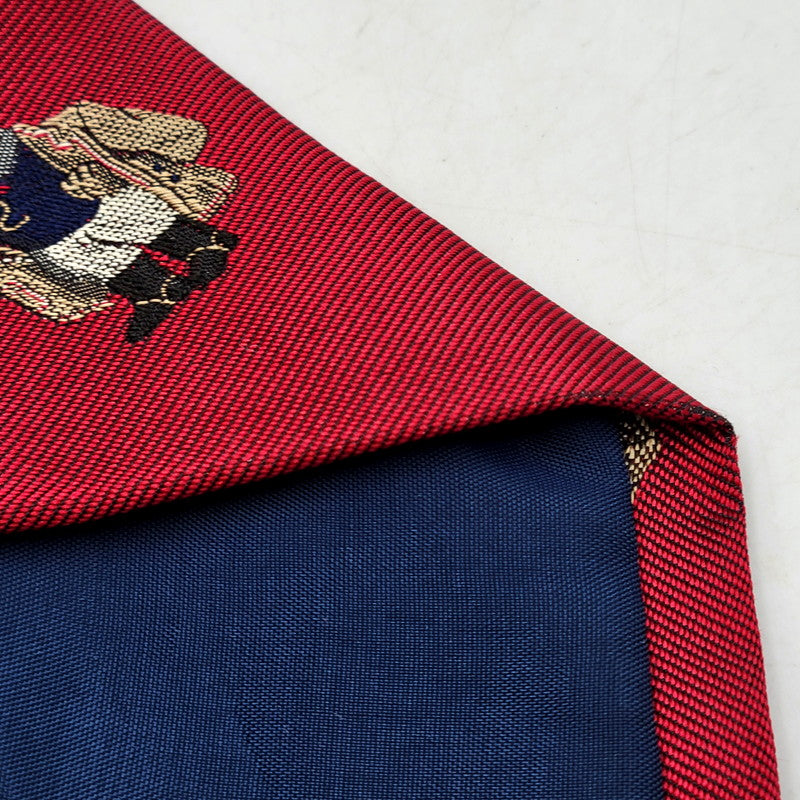 【中古品】【メンズ】 RALPH LAUREN ラルフローレン POLO BEAR NECKTIE ポロ ベア ネクタイ スーツ用 服飾雑貨 小物 208-241013-mm-06-izu カラー：レッド 赤 万代Net店