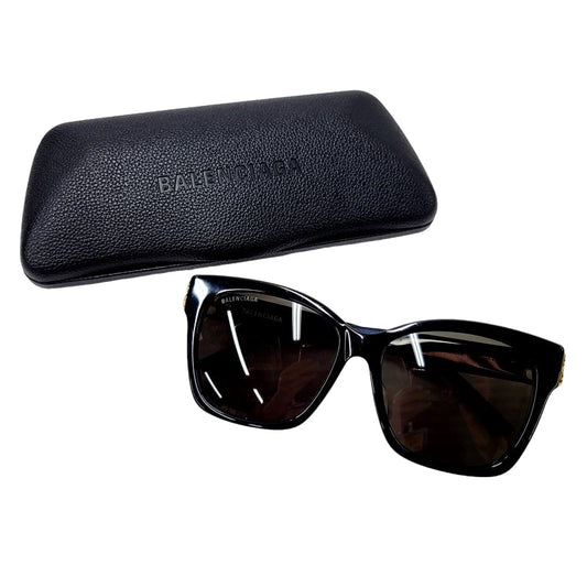 【中古品】【メンズ/レディース】 BALENCIAGA バレンシアガ SUNGLASSES BB102SA サングラス アイウェア 203-241014-as-32-izu サイズ：57口16-145 カラー：ブラック 万代Net店