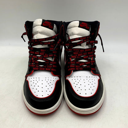 【中古品】【メンズ】 NIKE ナイキ 555088-062 AIR JORDAN 1 RETRO HIGH OG BLOOD LINE エアジョーダン1 レトロ オリジナル ブラッドライン ハイカット スニーカー シューズ 靴 160-241014-mm-06-izu サイズ：27.5cm カラー：ブラック/ホワイト/レッド 万代Net店