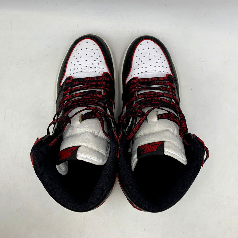 【中古品】【メンズ】 NIKE ナイキ 555088-062 AIR JORDAN 1 RETRO HIGH OG BLOOD LINE エアジョーダン1 レトロ オリジナル ブラッドライン ハイカット スニーカー シューズ 靴 160-241014-mm-06-izu サイズ：27.5cm カラー：ブラック/ホワイト/レッド 万代Net店