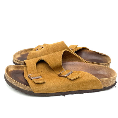 【現状渡し品】【メンズ】 BIRKENSTOCK ビルケンシュトック ZURICH SUEDE LEATHER SANDAL チューリッヒ スエード レザー サンダル シューズ 靴 165-241028-as-52-izu サイズ：26.5cm カラー：ブラウン系 万代Net店