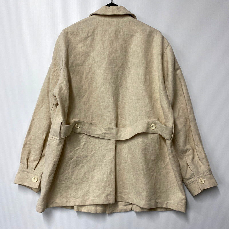 【中古品】【メンズ】  RAKINES 21SS HEMP SAFARI JACKET 05S21HN047B ラキネス ヘンプ サファリジャケット アウター 140-241023-as-09-izu サイズ：2 カラー：アイボリー 万代Net店