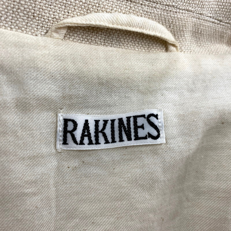 【中古品】【メンズ】  RAKINES 21SS HEMP SAFARI JACKET 05S21HN047B ラキネス ヘンプ サファリジャケット アウター 140-241023-as-09-izu サイズ：2 カラー：アイボリー 万代Net店