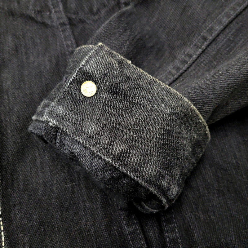 【中古品】【メンズ】  TASUKI JEANS タスキジーンズ T.F.O.A DENIM JACKET デニムジャケット アウター 145-241028-as-35-izu サイズ：40 カラー：ブラック 万代Net店