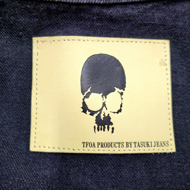 【中古品】【メンズ】  TASUKI JEANS タスキジーンズ T.F.O.A DENIM JACKET デニムジャケット アウター 145-241028-as-35-izu サイズ：40 カラー：ブラック 万代Net店