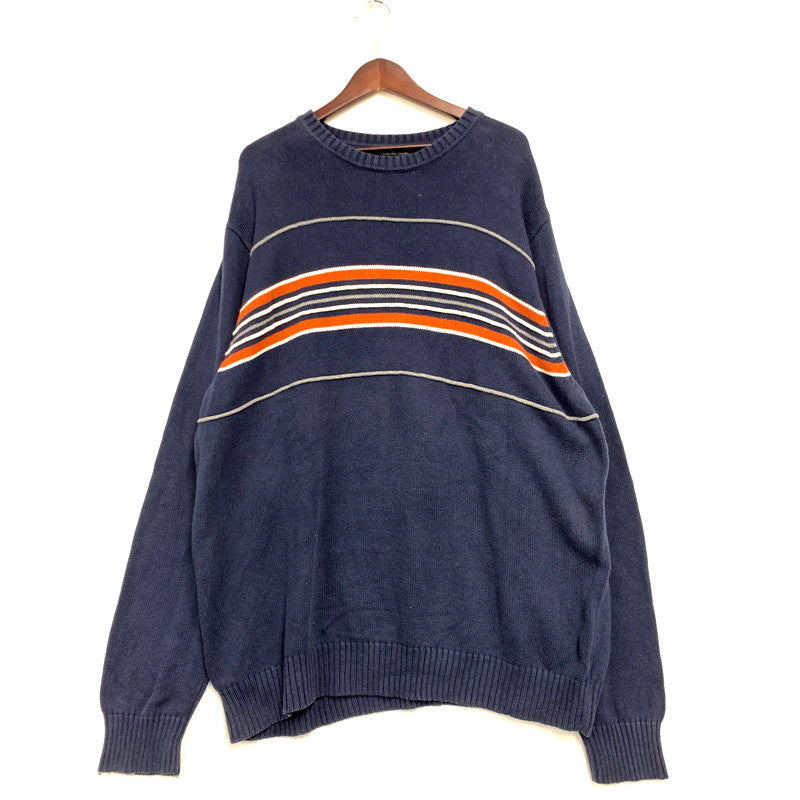 【中古品】【メンズ】 ALEXANDER JULIAN COLOURS アレクサンダージュリアンカラーズ KNIT SWEATER ニットセーター トップス 長袖 146-241116-ma-17-izu サイズ：2XL カラー：ネイビー 万代Net店