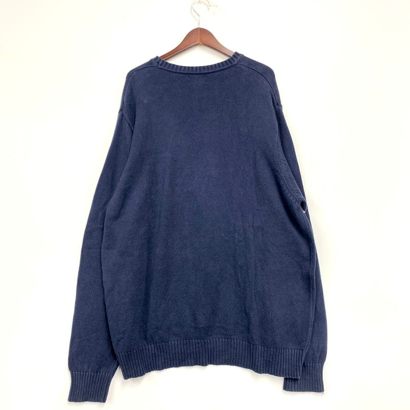 【中古品】【メンズ】 ALEXANDER JULIAN COLOURS アレクサンダージュリアンカラーズ KNIT SWEATER ニットセーター トップス 長袖 146-241116-ma-17-izu サイズ：2XL カラー：ネイビー 万代Net店