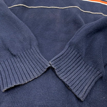 【中古品】【メンズ】 ALEXANDER JULIAN COLOURS アレクサンダージュリアンカラーズ KNIT SWEATER ニットセーター トップス 長袖 146-241116-ma-17-izu サイズ：2XL カラー：ネイビー 万代Net店