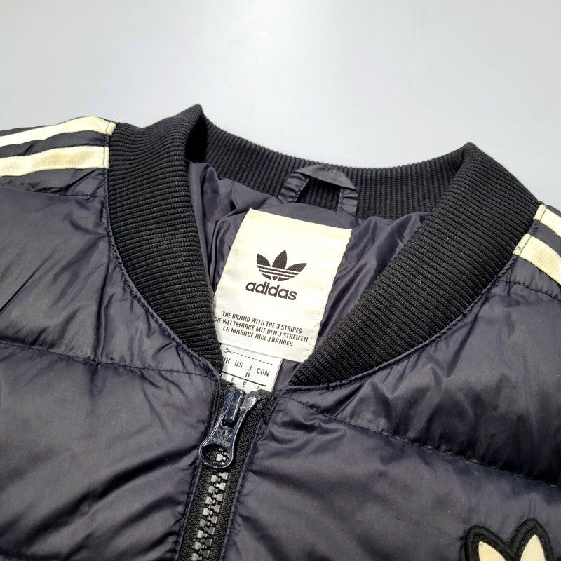 【中古品】【メンズ】 adidas アディダス SUPERSTAR 3LINE QUILTING DOWN JACKET FL0004 スーパースター 3ライン キルティング ダウンジャケット アウター 148-241028-as-37-izu サイズ：O カラー：ブラック 万代Net店