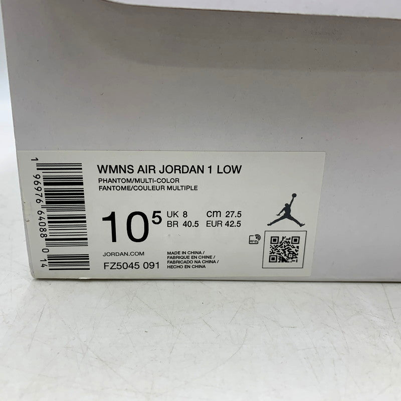 【中古品】【メンズ】 NIKE ナイキ WOMEN'S AIR JORDAN 1 LOW FZ5045-091 ウィメンズ エアジョーダン 1 ロー スニーカー シューズ 靴 160-241026-ay-12-izu サイズ：27.5cm カラー：PHANTOM/MULTI-COLOR 万代Net店