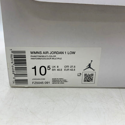 【中古品】【メンズ】 NIKE ナイキ WOMEN'S AIR JORDAN 1 LOW FZ5045-091 ウィメンズ エアジョーダン 1 ロー スニーカー シューズ 靴 160-241026-ay-12-izu サイズ：27.5cm カラー：PHANTOM/MULTI-COLOR 万代Net店
