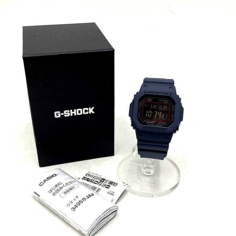 【中古美品】【メンズ/レディース】 G-SHOCK ジーショック 5600 SERIES DIGITAL GW-M5610U 5600シリーズ デジタル ソーラー 腕時計 196-241026-ay-11-izu カラー：ブラック×ネイビー 万代Net店