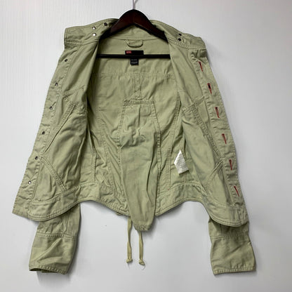 【中古品】【メンズ】 DIESEL ディーゼル RACE UP DETAIL JACKET レースアップディテールジャケット アウター 141-241026-ay-18-izu サイズ：S カラー：ベージュ系 万代Net店