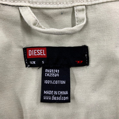 【中古品】【メンズ】 DIESEL ディーゼル RACE UP DETAIL JACKET レースアップディテールジャケット アウター 141-241026-ay-18-izu サイズ：S カラー：ベージュ系 万代Net店