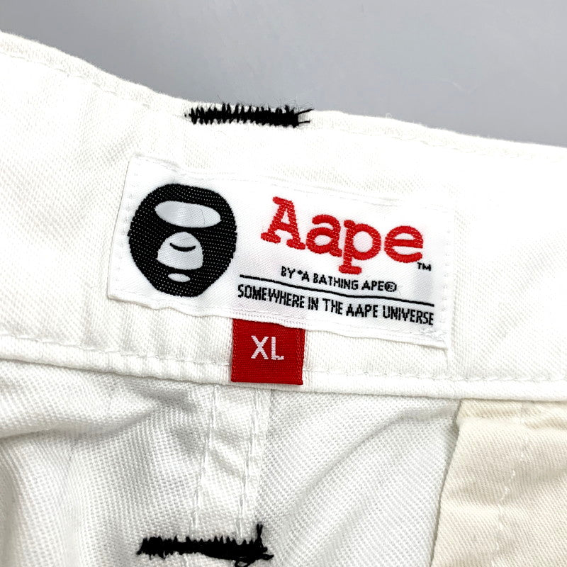 【中古品】【メンズ】 A BATHING APE アベイシングエイプ A WORKING APE CARGO SHORTS AAPSPMG6107XX カーゴショーツ ショートパンツ ボトムス 153-241101-as-14-izu サイズ：XL カラー：ホワイト 万代Net店