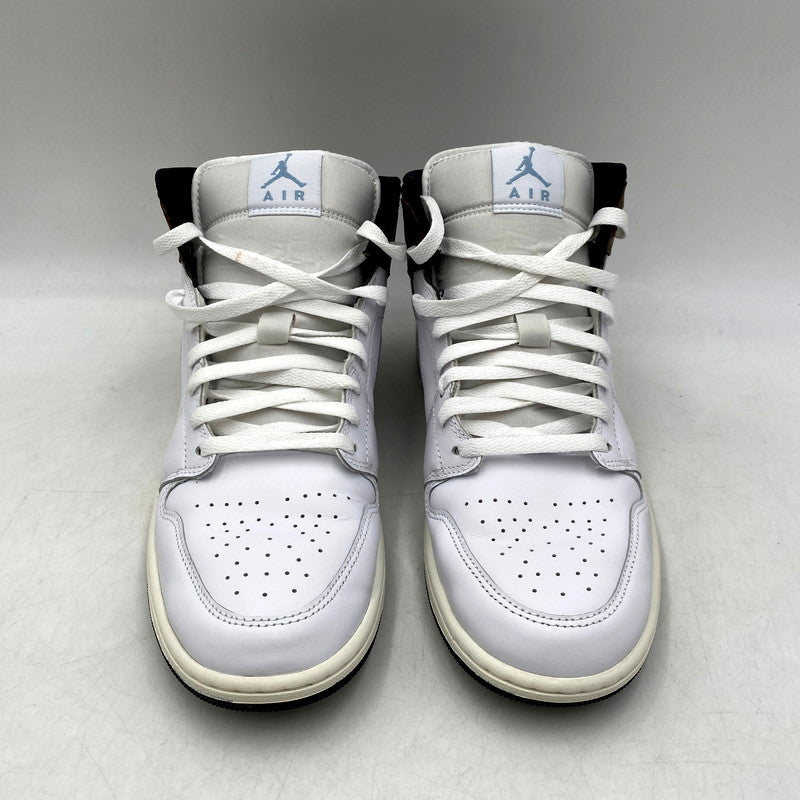 【中古品】【メンズ】 NIKE ナイキ FQ7831-142 AIR JORDAN 1 MID SE エアジョーダン1 ミッド WHITE/BLACK/SAIL/BLUE GREY スニーカー シューズ 靴 160-241029-mm-13-izu サイズ：28.5cm カラー：ホワイト/ブラック/セイル/ブルーグレー 万代Net店