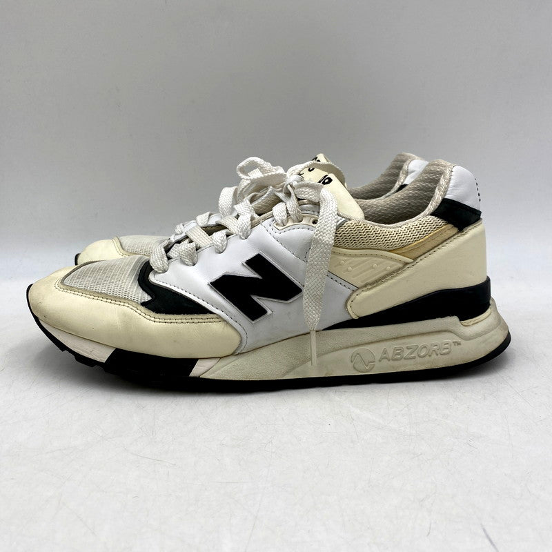 【中古品】【メンズ】 NEW BALANCE ニューバランス U998TI/998 WHITE/BLACK スニーカー シューズ 靴 163-241029-mm-15-izu サイズ：27.5cm カラー：ホワイト /ブラック 万代Net店