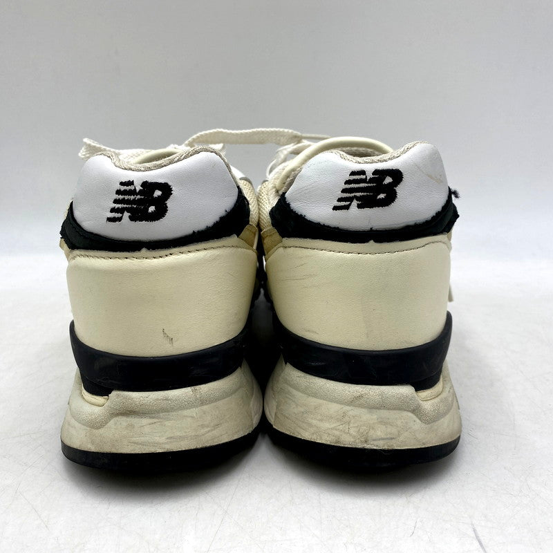 【中古品】【メンズ】 NEW BALANCE ニューバランス U998TI/998 WHITE/BLACK スニーカー シューズ 靴 163-241029-mm-15-izu サイズ：27.5cm カラー：ホワイト /ブラック 万代Net店