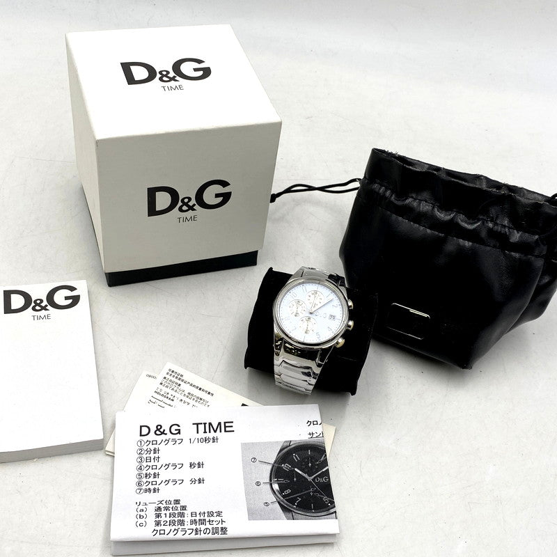 【中古品】【メンズ/レディース】 DOLCE&GABBANA ドルチェアンドガッバーナ TIME タイム クォーツ 腕時計 198-241129-as-18-izu カラー：シルバー 万代Net店